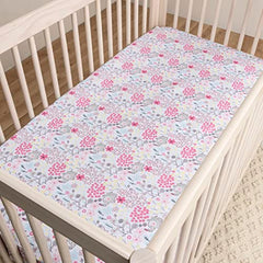 Jungle Flowers 2-Pack Microfiber Fitted Crib Sheet Set by Sammy & Lou®