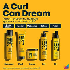 Matrix Curly Hair Shampoo, A Curl Can Dream Deep Cleansing Shampoo, Removes Build Up, Preserves Curl Pattern, Curly Hair Products, For Curly Hair, For Coily Hair,Paraben Free,300ml(Packaging May Vary)