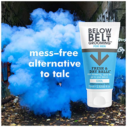 Below the Belt 2-Pack Ball Cream – Talc-Free Deodorant for Men’s Groin Area – Anti Chafing Soothing Gel Bundle (Peppermint Scented), Packaging may vary