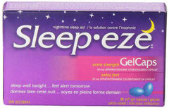 Sleep-Eze Extra Strength Gel Capsules - 20 Count - For Relieving Occasional Sleeplessness