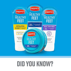 O'Keeffe's Healthy Feet Foot Cream, Healing Moisturizer, Relieves and Repairs Extremely Dry Cracked Feet, Instantly Boosts Moisture Levels, Two 3oz/85g Tubes, (Pack of 2) 108485