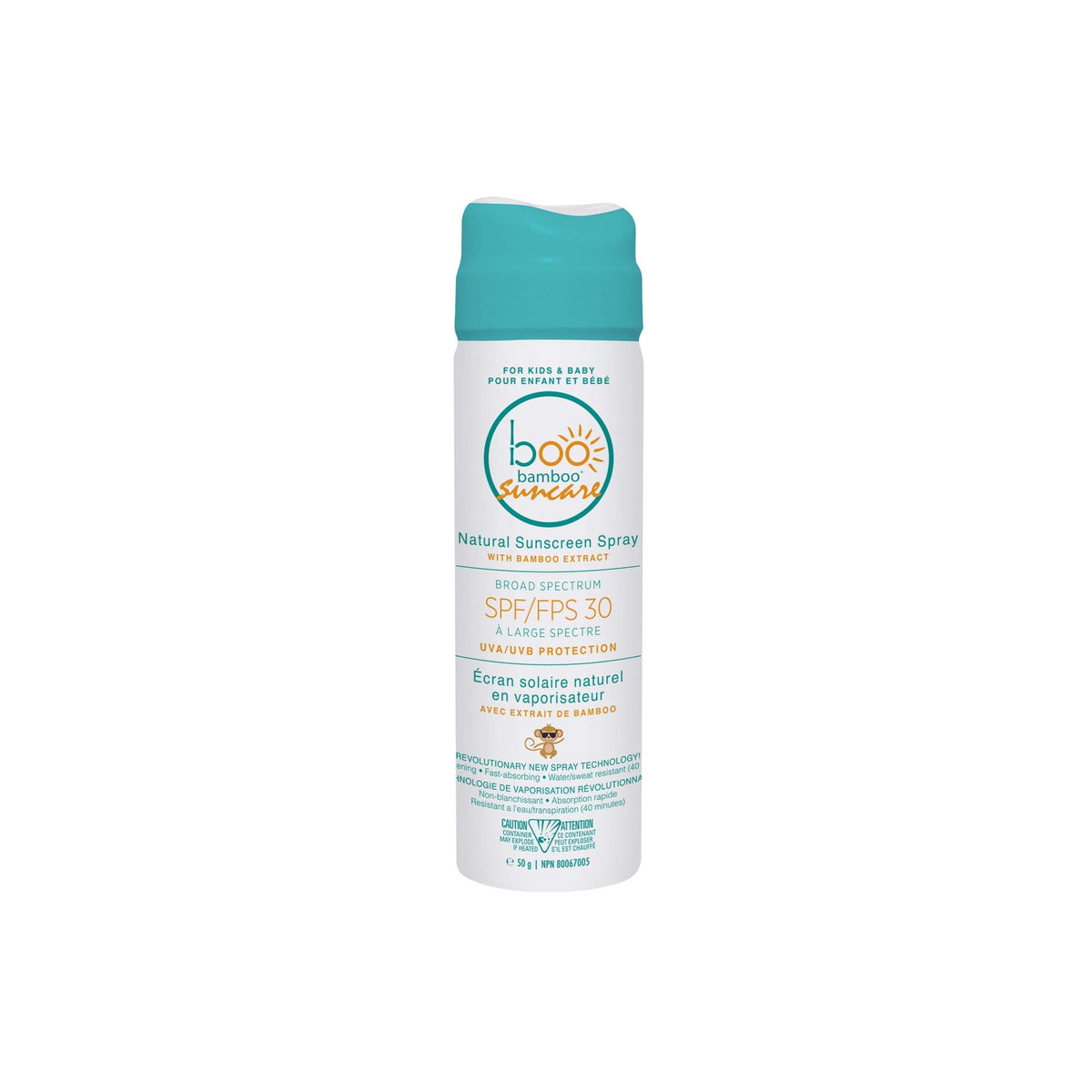 BOO BAMBOO SPF 30 Natural Sunscreen Spray 50g Mini