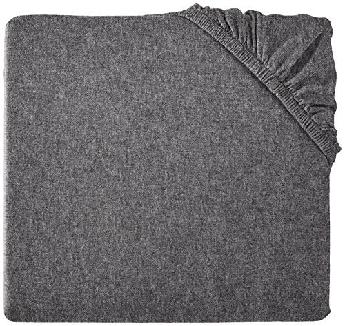 Amazon Basics Heather Jersey Fitted Crib Sheet Bedding, Dark Grey