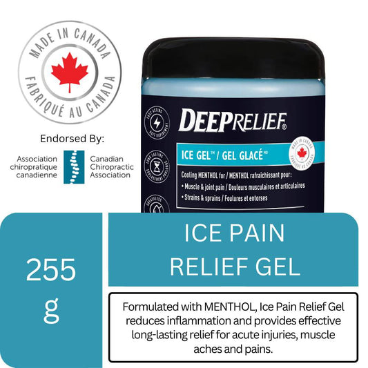 Deep Relief Ice Gel, Muscle and Joint Pain Relief, Reduces Inflammation, 255g