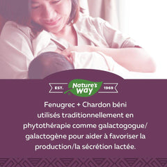 Nature's Way Fenugreek + Blessed Thistle – Herbal Supplement for Digestion & to Promote Lactation – 450mg Fenugreek & 375mg Blessed Thistle for Breastfeeding Support – 180 Vegetarian Tablets