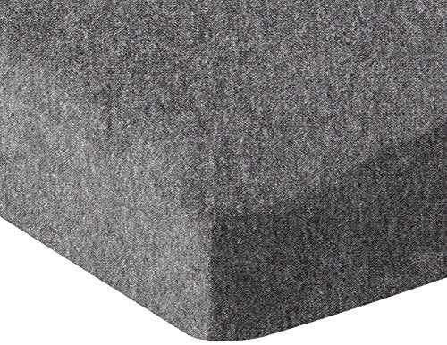 Amazon Basics Heather Jersey Fitted Crib Sheet Bedding, Dark Grey