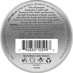 Burt's Bees 100% Natural Hand Salve Moisturizing Oil, 3 Ounce Tin