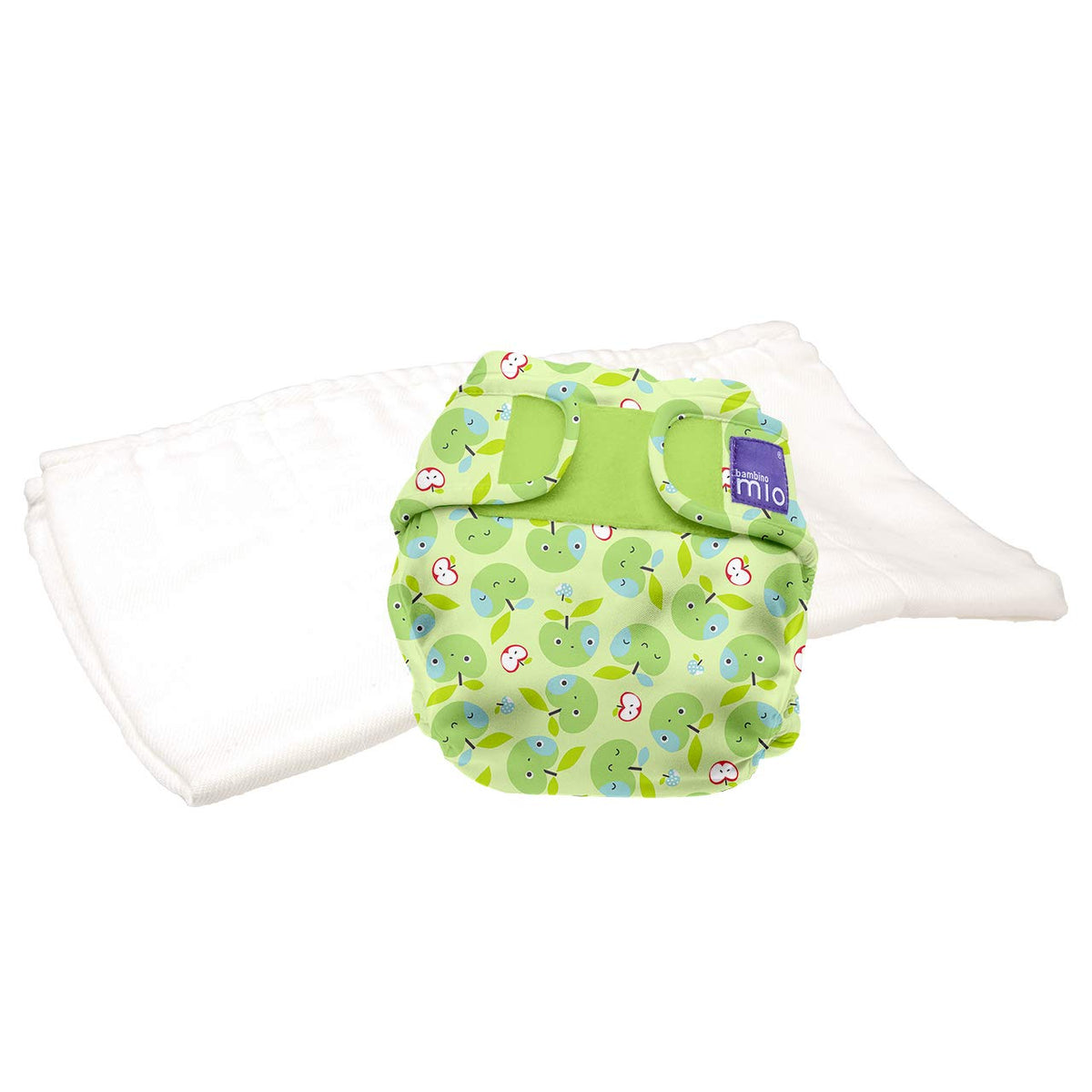 Bambino Mio Mioduo Two-Piece Cloth Diaper, Apple Crunch, Size 1 (< 9kgs)