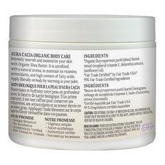 Aura Cacia Certified Organic Unrefined Shea Butter, Fair Trade Certified, 92g