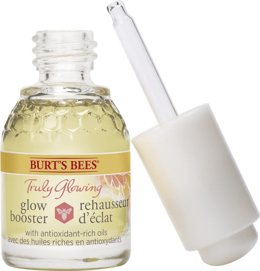 Burt's Bees Truly Glowing Reawakening Glow Booster, Face Serum with Antioxidant-Rich Oils, 100% Natural Origin, Developed with Dermatologists, 15mL