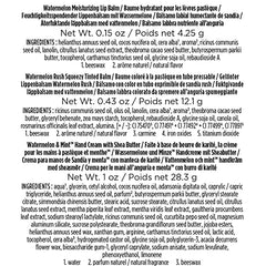 Burt's Bees Merry Melon set with Watermelon Moisturizing Lip Balm, Watermelon Rush Squeezy Tinted Balm and Watermelon and Mint Hand Cream, 3 Assorted Products, Holiday Gift