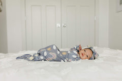 Copper Pearl, Baby Stretchy Soft Knit Headband Bow Hope