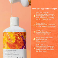 Voir Haircare Sunrise Rituals Signature Shampoo, 8.4 Fl Oz
