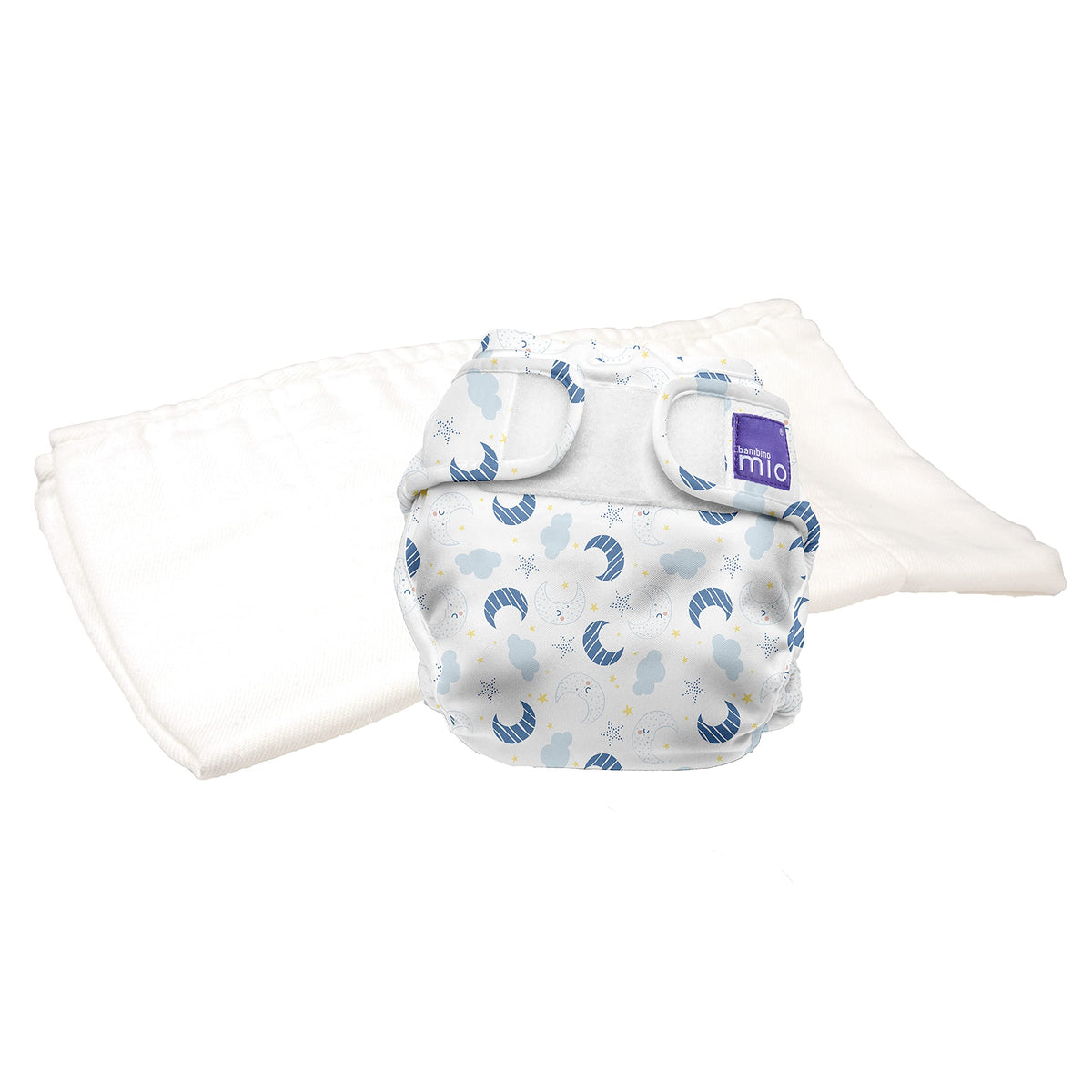 Bambino Mio, mioduo two-piece cloth diaper, magical moon, size 1 (<21 lbs)