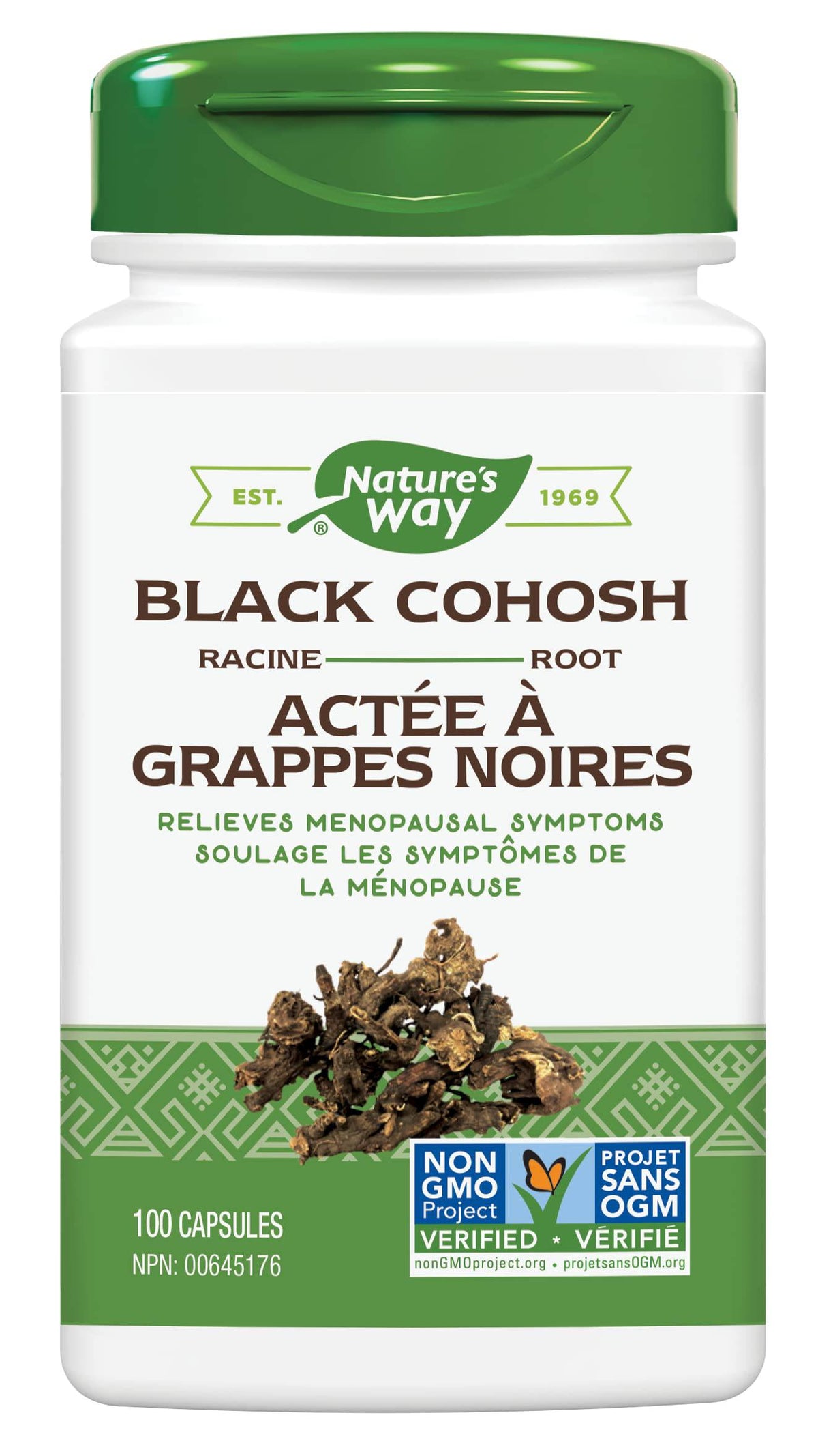 Nature's Way Black Cohosh Root – Hormone Balance for Women – 540mg Herbal Supplement for Menopausal Symptoms – Helps Relieve Menstruation Pain & Premenstrual Symptoms – 100 Vegetarian Capsules