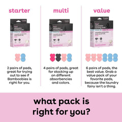 Bamboobies Nursing Pads for Breastfeeding | Reusable Breast Pads | Perfect Baby Shower Gifts | 4 Overnight Pairs
