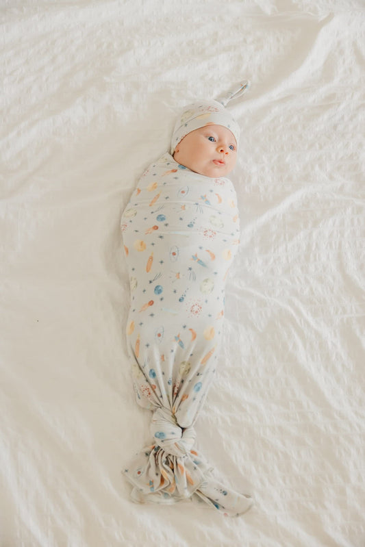Copper Pearl Large Premium Knit Baby Swaddle Receiving Blanket Cosmos