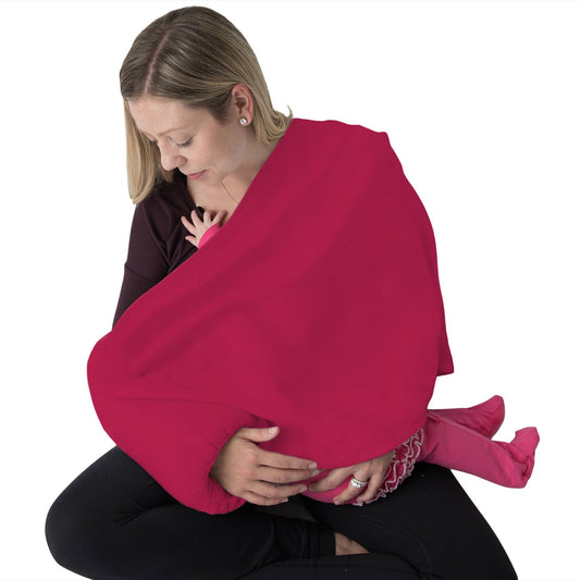 Kushies Bamboo GoPillow Wearable Breastfeeding Pillow, Berry