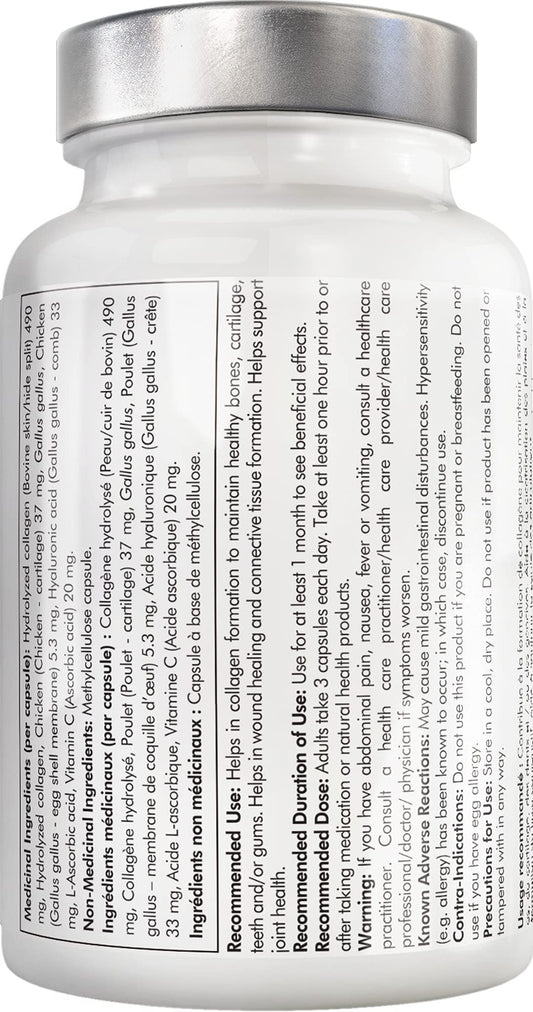 Amen Multi Collagen Peptides Capsules with Hyaluronic Acid and Vitamin C - 5 Types of Grass Fed Hydrolyzed Collagen Protein Type I, II, III, V, X - Amino Acids - Collagen Supplement - 90 Pills