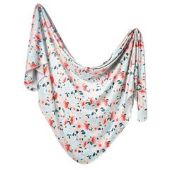 Copper Pearl Large Premium Knit Baby Swaddle Receiving Blanket Floral Leilani