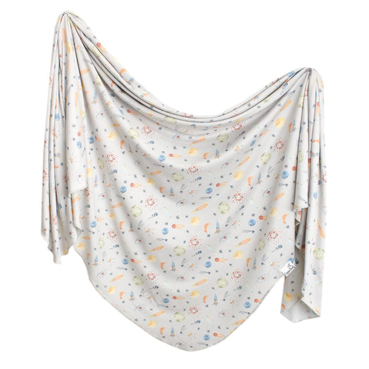 Copper Pearl Large Premium Knit Baby Swaddle Receiving Blanket Cosmos