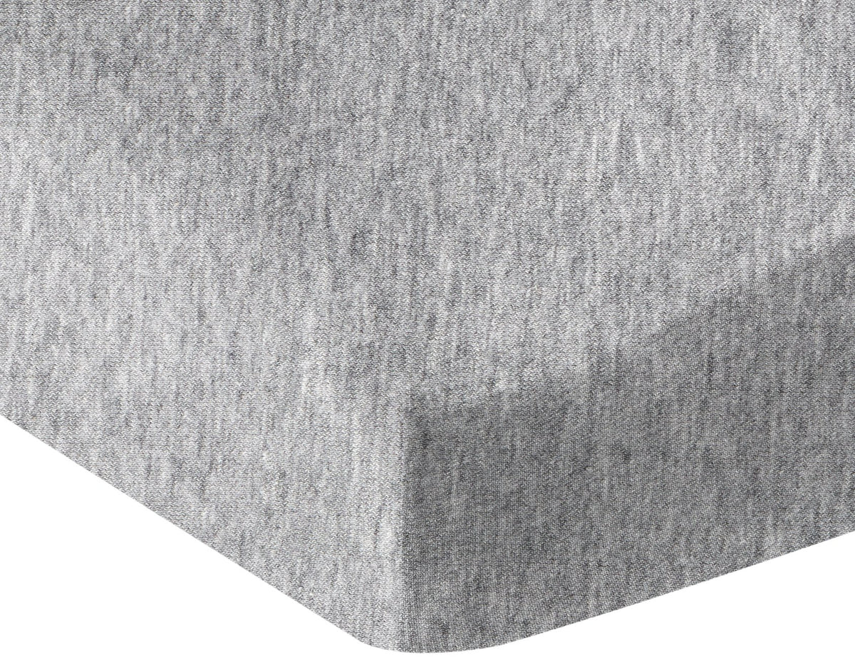 Amazon Basics Heather Cotton Jersey Fitted Baby Crib Sheet - Light Grey