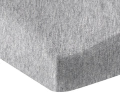 Amazon Basics Heather Cotton Jersey Fitted Baby Crib Sheet - Light Grey