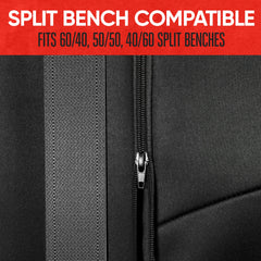 BDK Auto MTSC-268-BG: Waterproof Bench Rear Seat Protector, Beige Stitching